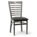 Full Ladder Back Restaurant Chair with Distressed Clear Coat Finish