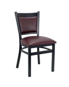Gino Metal Upholstered Side Chair (Front)