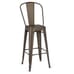 Indoor Steel Barstool - Matte Bronze Finish