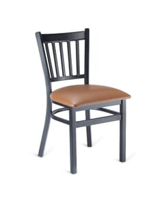 Industrial Steel Vertical-Back Restaurant Chair 