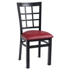 Lattice Back Metal Side Chair