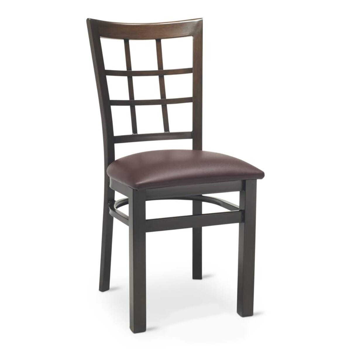 Lattice Back Metal Side Chair