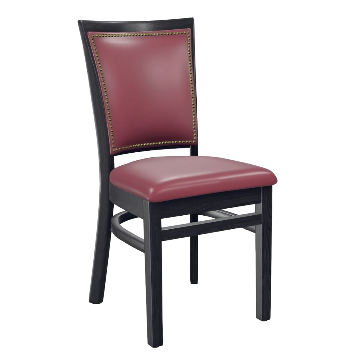 Fully Upholstered Lattice Side Chair with Nailhead Trim