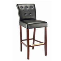 Fully Upholstered Side Bar Stool with Tufted Back