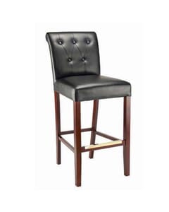 Fully Upholstered Bar Stool with Tufted Back (front)