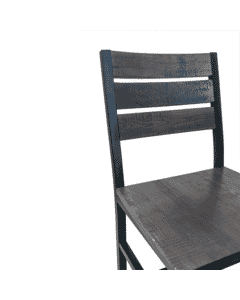 Distressed Grey Reclaimed Wood Ladder Back Restaurant Chair