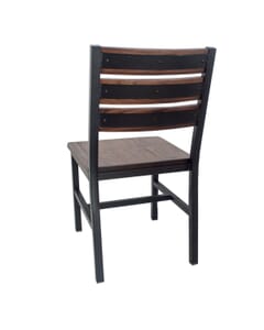 Walnut Reclaimed Wood Ladder Back Restaurant Chair
