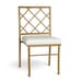 Gold Stackable Steel Restaurant Chair with Upholstered Seat