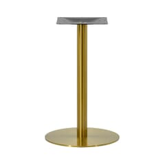 Contemporary Commercial Gold Powder Coated Round Table Base (18” D)