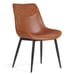 Quilted Cradle Back Restaurant Chair with Matte Black Steel Frame
