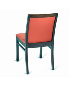 Fully Upholstered Black Wood Restaurant Chair 