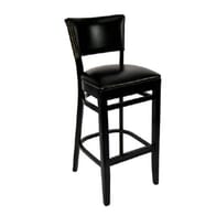 Classic Upholstered Back and Seat Side Bar Stool