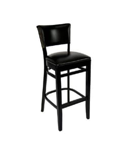 Classic Upholstered Back and Seat Side Bar Stool