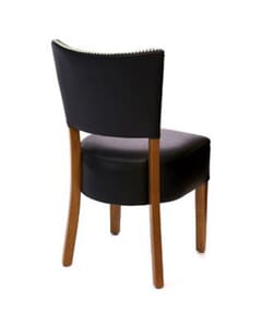 Fully Upholstered Deluxe Dining Chair in Cherry with Nailhead Trim