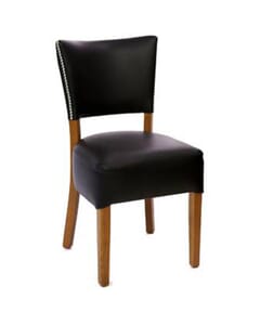 Fully Upholstered Deluxe Dining Chair in Cherry with Nailhead Trim
