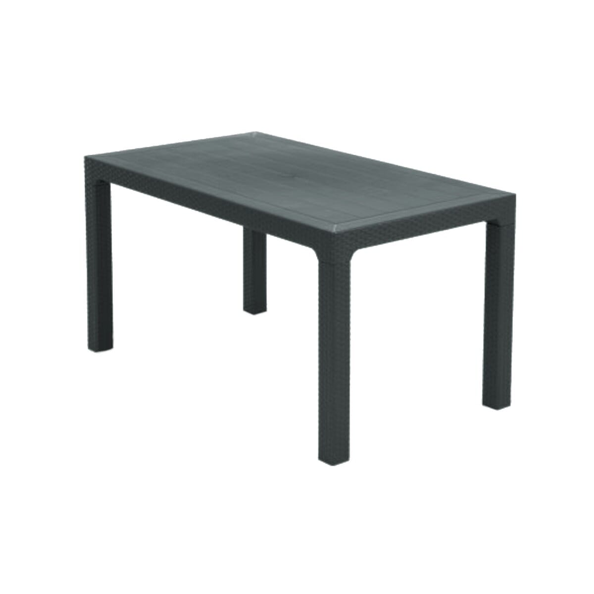 Arizona Indoor/Outdoor Resin Complete Table in Dark Grey