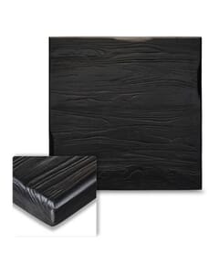 Square Reclaimed Elm Wood Table Top in Black