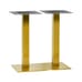 Contemporary Indoor/ Outdoor Commercial Metal Rectangular Table Base in Gold (16
