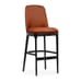 Terracotta color upholstered bar stool