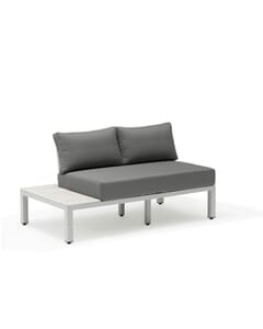 Miami Modular Web Gray Outdoor Lounge Set - Double with Left Side Table