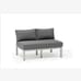 Miami Modular Web Gray Outdoor Lounge Set - Double