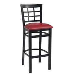 Lattice Back Metal Side Bar Stool