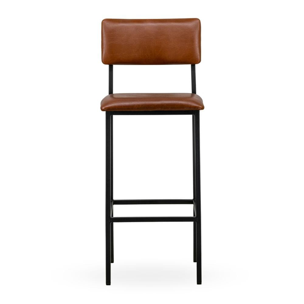 Fully Upholstered Commercial Bar Stool with Steel Frame