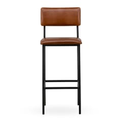 Fully Upholstered Commercial Bar Stool with Steel Frame
