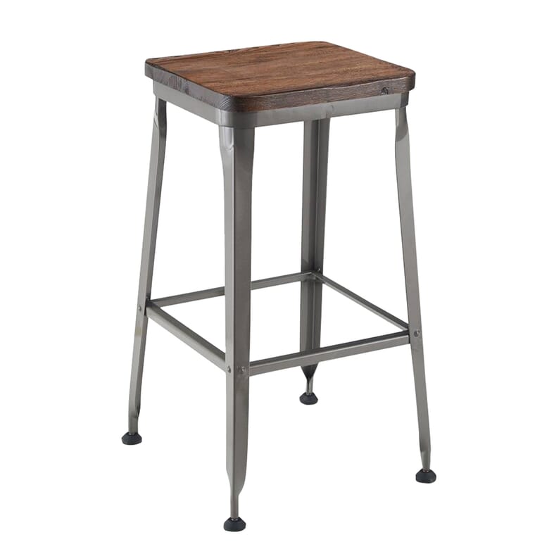 Backless Industrial Steel Restaurant Bar Stool