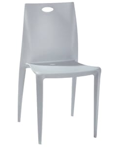 Icelandia Stackable Patio Chair in Light Grey 