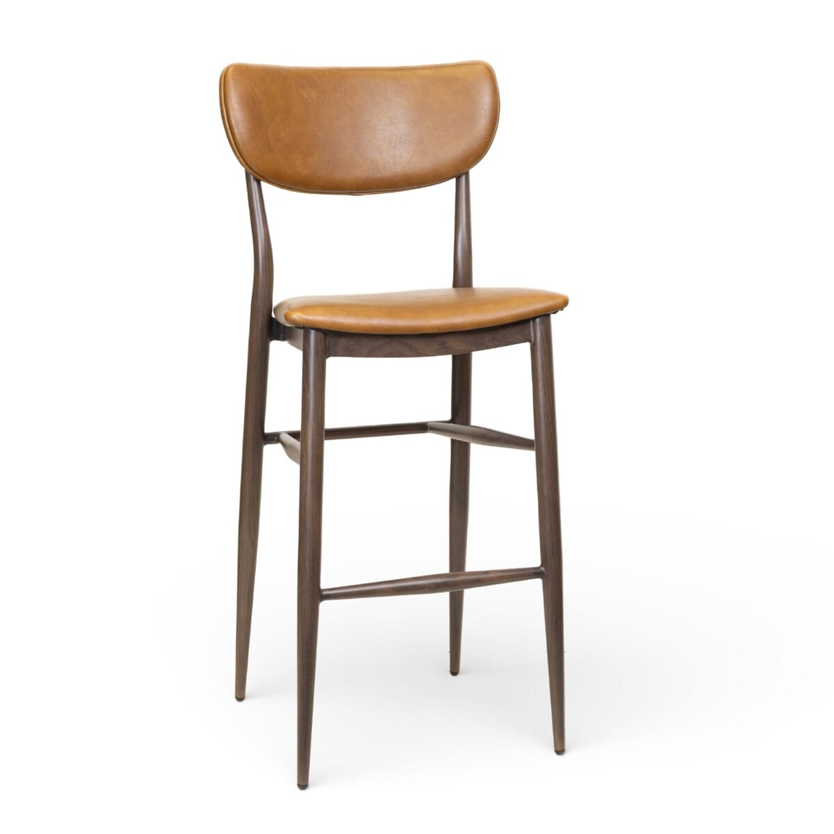 Custom Walnut Steelgrain Restaurant Bar Stool