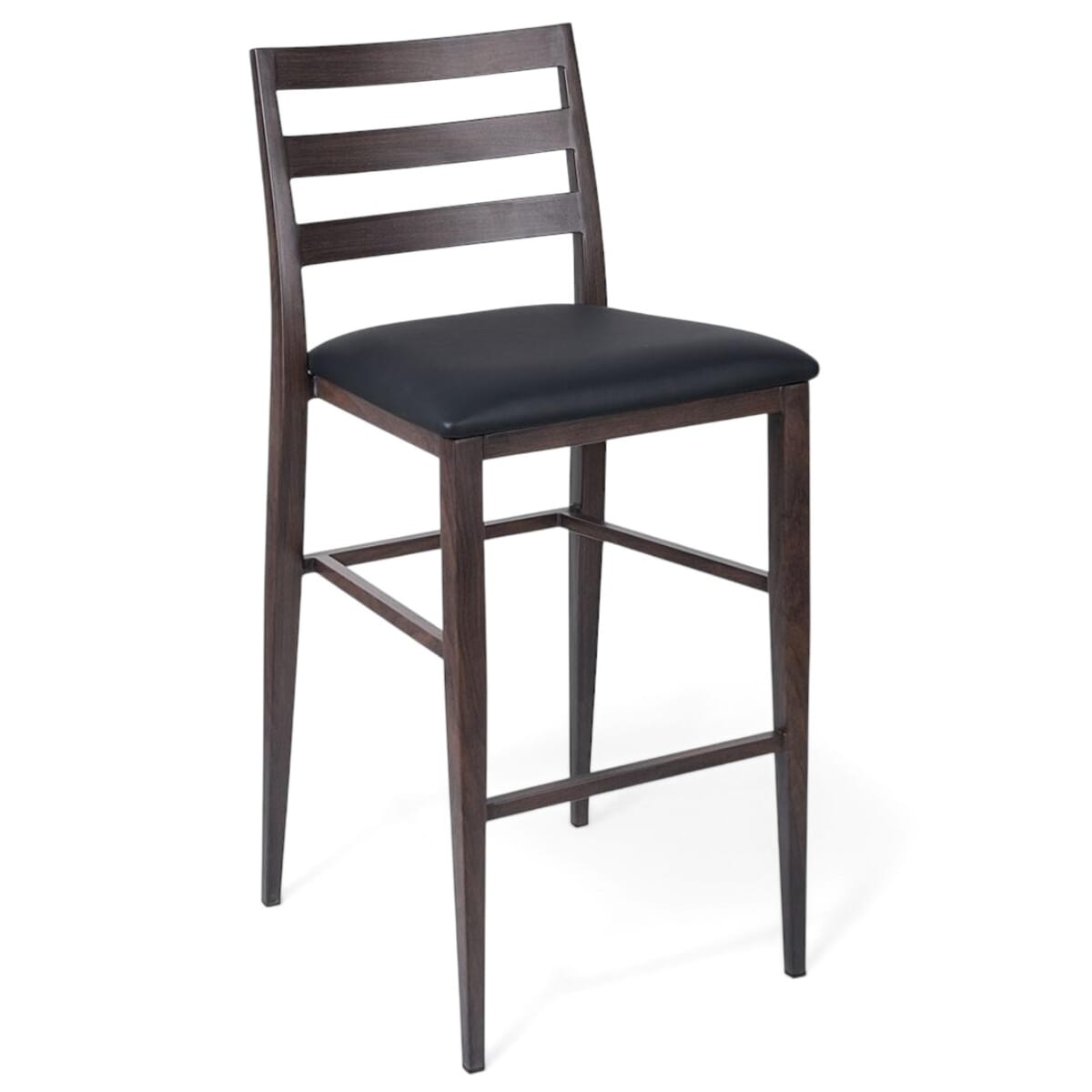 Steelgrain Walnut Ladderback Restaurant Bar Stool