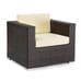 Siena Espresso Wicker Outdoor Lounge Sectional - Single Arm