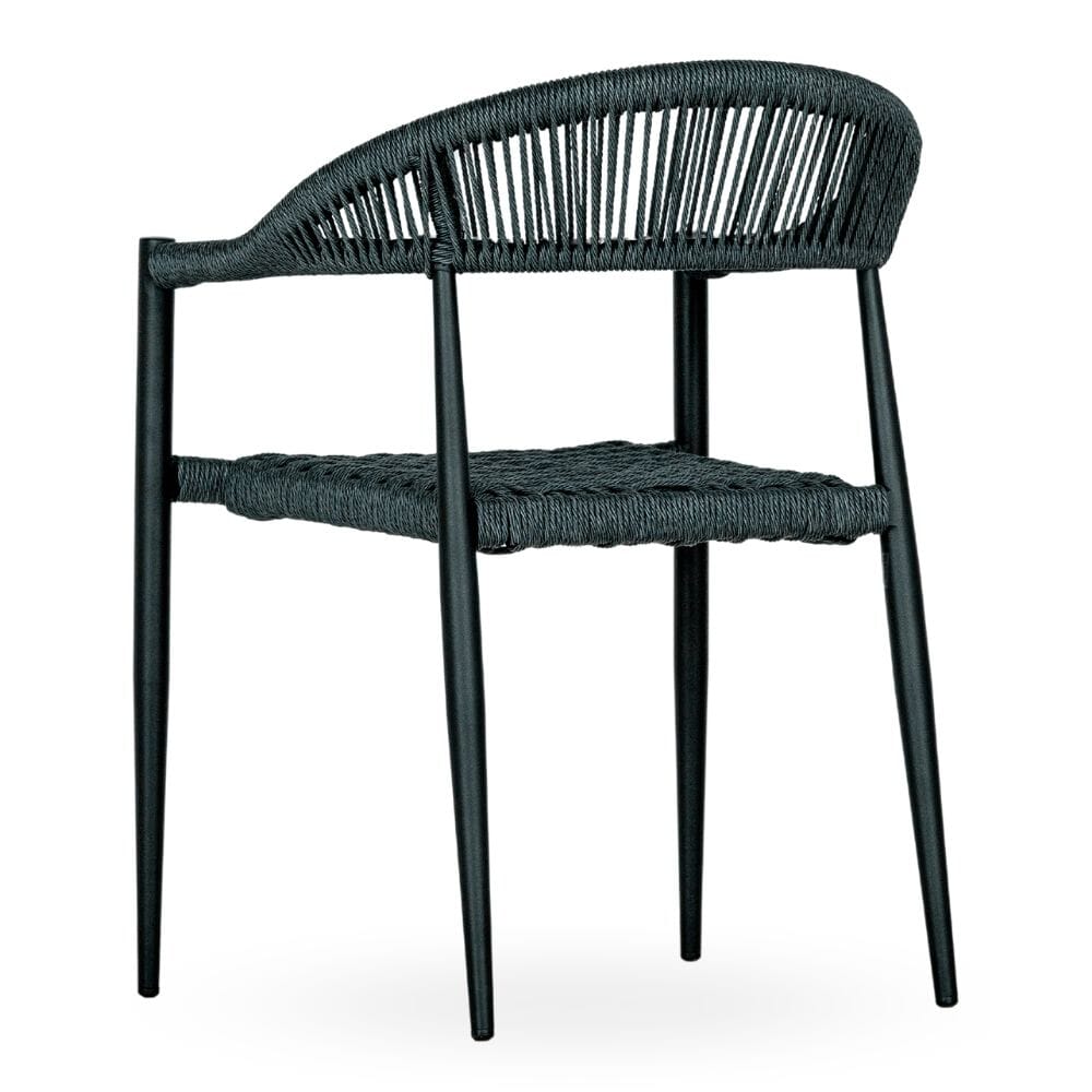 Sabbia Stackable Indoor/Outdoor Commercial Chair with Gray Seat and Back