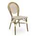 Aluminum Frame Bamboo Look Outdoor Chair with Rounded Back (Front)