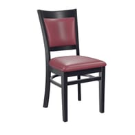 Contempo Wood Finish Chair with Upholstered Seat and Back 