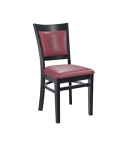 Contempo Wood Finish Chair with Upholstered Seat and Back 
