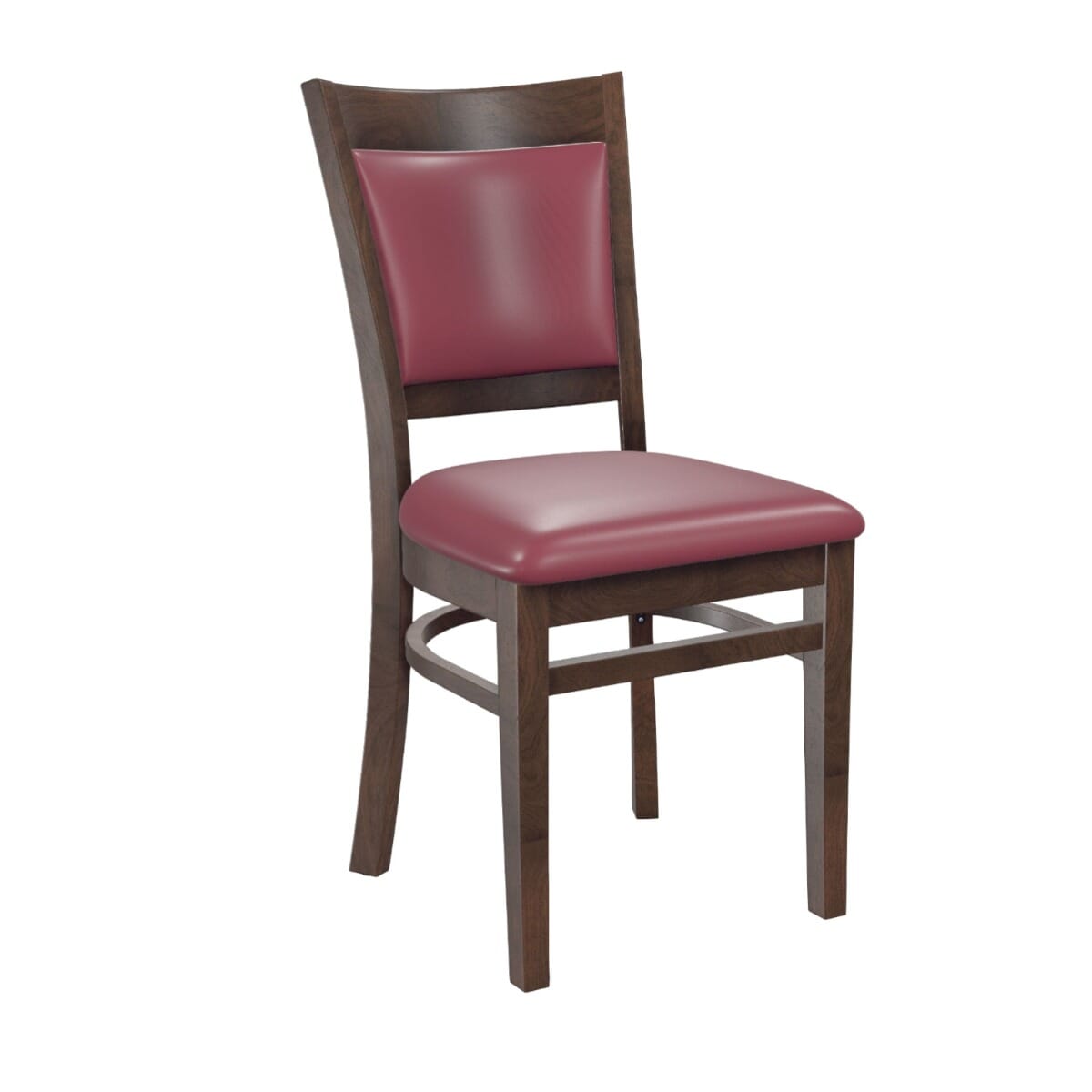 Contempo Wood Finish Chair with Upholstered Seat and Back