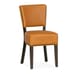 Fully Upholstered Custom Faux-Leather Commercial Dining Chair with Nailhead Trim