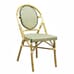 Aluminum Bamboo Look Stackable Chair in Natural