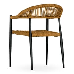 Sabbia Stackable Indoor/Outdoor Commercial Chair with Tan Seat and Back