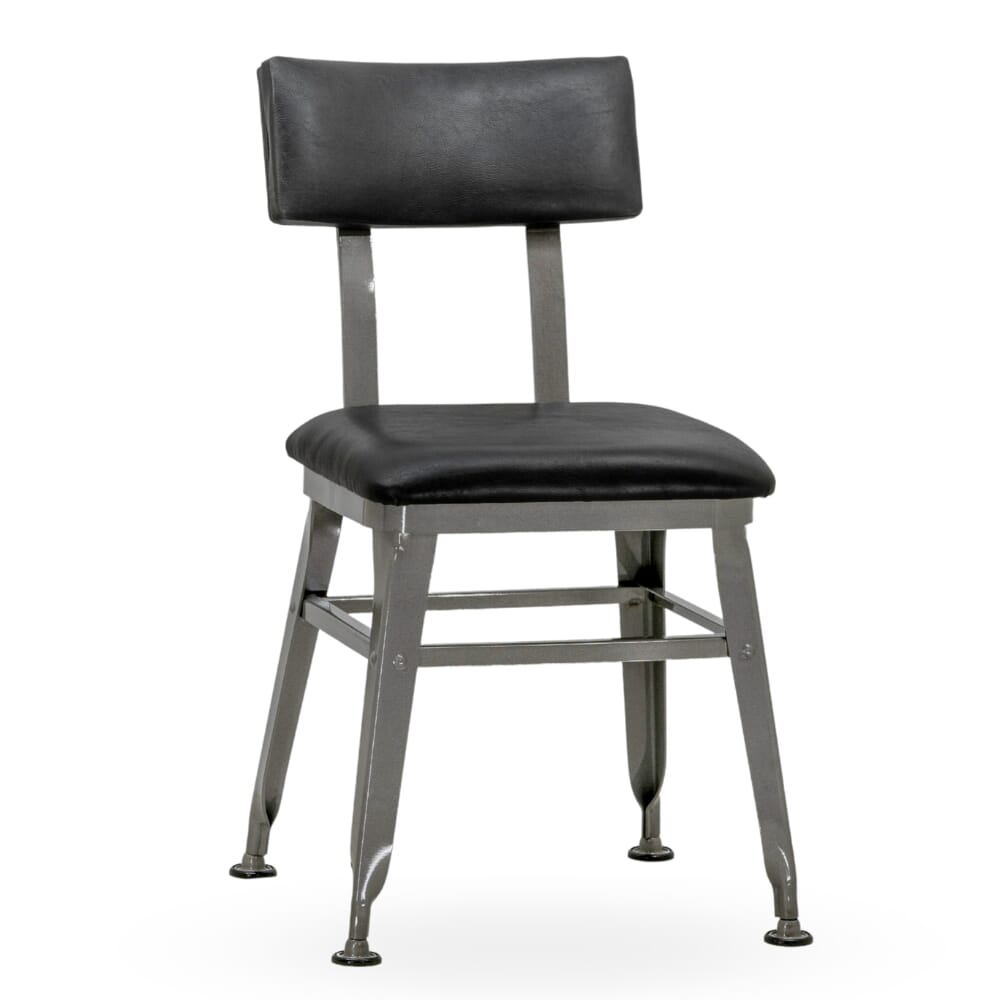 Fully Upholstered Steel Frame Restaurant Chair