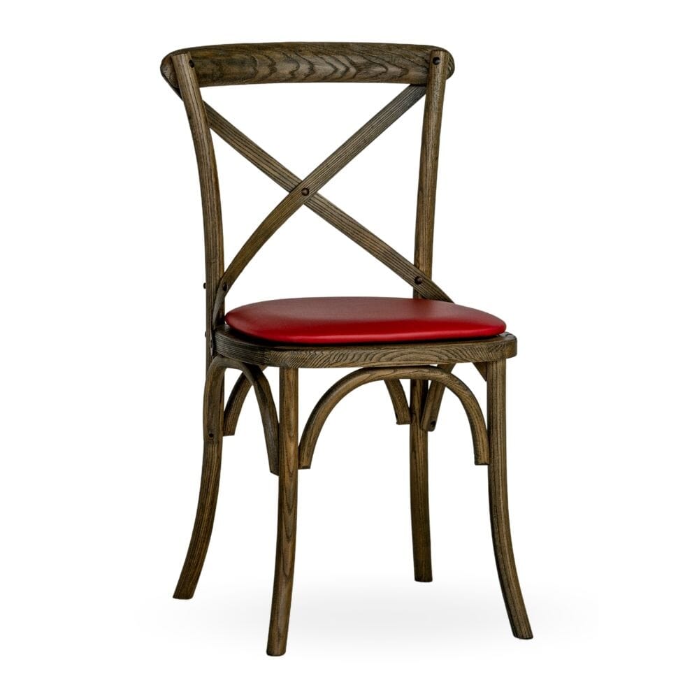 Solid Ash Wood Cross-Back Commercial Chair