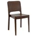 Stackable Wood Restaurant Chair in Walnut
