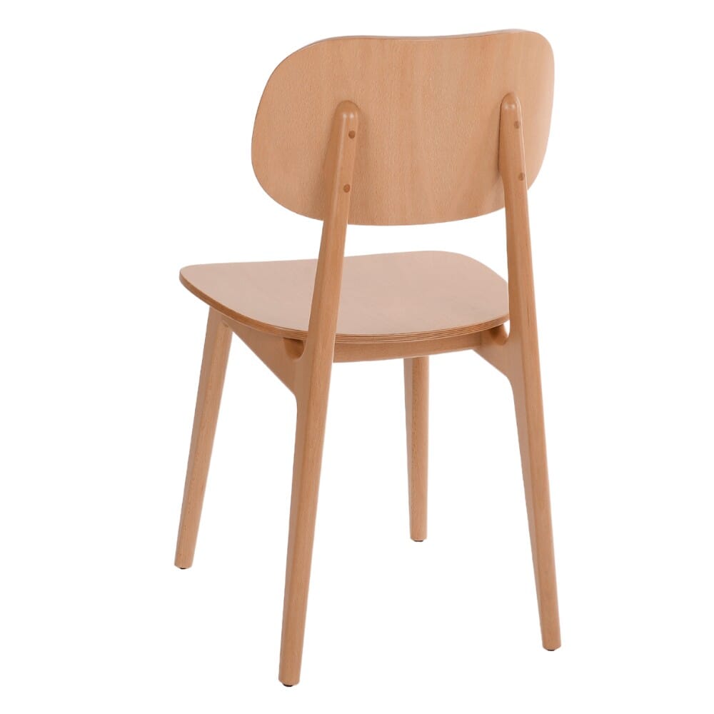 Lola Beech Wood Commercial Chair in Natural