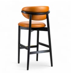 Ruby Modern Black Finish Wood Restaurant Bar Stool