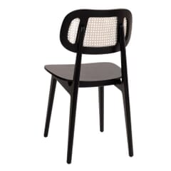 Tefi European Beech Wood Commercial Chair in Black