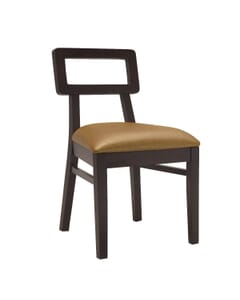 Walnut Wood Open Back Restaurant Chair