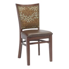 Fully Upholstered Lattice Side Chair with Nailhead Trim