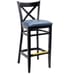 Solid Beech Wood Cross-back Commercial Dining Bar Stool